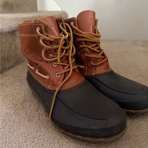Sperry Men's Tan and Black Rain Boots